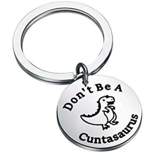 SEIRAA Don’t be A Cuntasaurous Keychain Dinosaur Lover Gift Cuntasaurous Jewelry for Women SEIRAA Don’t be A Cuntasaurous Keychain Dinosaur Lover Gift Cuntasaurous Jewelry for Women