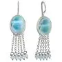 YoTreasure Larimar 925 Sterling Silver Fixed Earwire Chandelier Earrings Jewelry YoTreasure Larimar 925 Sterling Silver Fixed Earwire Chandelier Earrings Jewelry