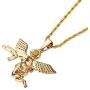 XINAOBAOLUO Hip-HOP Angel Pendant Necklace Mens Womens Gold Plated Stainless Steel Chain Jewelry Gift for Goodfriend