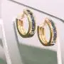 Dazzlingrock Collection Round Blue Sapphire Ladies Mens Unisex Huggie Hoop Earrings