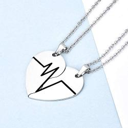 starchenie BFF Best Friend Necklaces for 2/3/4 Girls Fashion Rhinestone Crystal Puzzle Friendship Pendant Necklaces