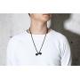 XUANPAI Mens Stainless Steel Hollow Fitness Gym Barbell Dumbbell Pendant Necklace with Chain 24''