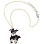 DOWAY Acrylic Charm Cute Mini Schnauzer Necklace Dog Pendant Fashion Pet Jewelry for Women Girls Decoration Party Gifts