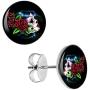 Day of the Dead Dios de Los Muertos Skull Earrings for Girls, Boys, Womens, Mens Earring Costume Party