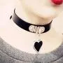 Bodiy Punk Leather Choker Necklaces Black Gothic Love Heart Pendant Necklace Jewelry for Women and Girls Bodiy Punk Leather Choker Necklaces Black Gothic Love Heart Pendant Necklace Jewelry for Women and Girls