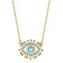 Obidos Evil Eye Jewelry Pendant Necklace S925 Post Earrings Evil Eye Adjustable Ring Turquoise Lucky Bracelet Baguette Cubic Turkish Faith Protection for Women