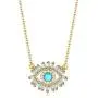 Obidos Evil Eye Jewelry Pendant Necklace S925 Post Earrings Evil Eye Adjustable Ring Turquoise Lucky Bracelet Baguette Cubic Turkish Faith Protection for Women