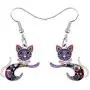 NEWEI Enamel Alloy Cute Jumping Cat Kitten Earrings For Women Dangle Drop Anime Animal Pet Jewelry Gifts Charm Ornaments NEWEI Enamel Alloy Cute Jumping Cat Kitten Earrings For Women Dangle Drop Anime Animal Pet Jewelry Gifts Charm Ornaments