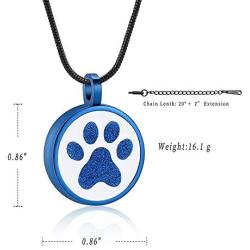 Minicremation Cremation Jewelry Urn Necklace for Ashes for Pet, Cute Pet Pendant Dog Paw Necklace for Woman Men with Filling Kit