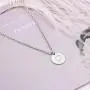 THREE KEYS JEWELRY Initial Necklaces Silver Gold Tone 10mm 0.4 Inches 16mm 0.63 Inches Tiny Disc Alphabet Pendant Stainless Steel Initial Necklace for Women Girls