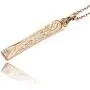 Hibiscus Flower Necklace: Hawaiian Bar with Swarovski Crystal 316L Stainless Steel Pendant on 16 Inch 925 Sterling Chain Rose Gold Plated