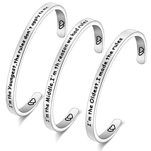 AKTAP Brother Keychain Sibling Jewelry Gift for Brother or Sister Family Jewelry Sister Gifts
