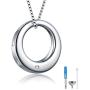 zaxsj 925 Sterling Silver Cremation Jewelry Memorial Necklace Eternity Circle of Life Ashes Keepsake Urns Pendant - Always with me