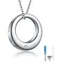 zaxsj 925 Sterling Silver Cremation Jewelry Memorial Necklace Eternity Circle of Life Ashes Keepsake Urns Pendant - Always with me
