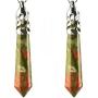 SUNYIK Hexagonal Point Stone Pendant for Necklace,Healing Chakra Pack of 2