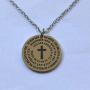 To Our Son Necklace. Gift for Son from Mom or Dad. Empowering Quotes Silver color 1'' Round Laser Engraved Cross Pendant. 20'' adjustable Quality Necklace. Perfect Present for Birthday or Graduation