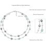 Belacqua Natural Aquamarine & Cultured Freshwater Pearl Layered Station Chain Necklace