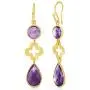 Femme Luxe Danielle Drop Earrings For Women - 14k Gold Dipped 925 Sterling Silver and Natural Amethyst Gemstone Earrings | Hypoallergenic | Handmade Design Femme Luxe Danielle Drop Earrings For Women - 14k Gold Dipped 925 Sterling Silver and Natural Amethyst Gemstone Earrings | Hypoallergenic | Handmade Design