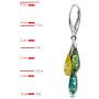 Sterling Silver Multicolor Amber Dreams Necklace Earrings Set 18 Inches