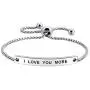 I Love You More Hand Stamped Bracelet Jewelry Gifts for Her Girlfriend Wife Classic Lettering
