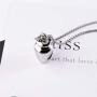 Fanery Sue Personalized Cremation Urn Necklace for Human/Pet Ashes Customizable Engraved Keepsake Memorial Jewelry