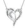 FANCYCD''Always My Sister Forever My Friend'' Love Heart Necklace, 18'', Jewelry for Women & Girls, Birthday Gifts for Sister, Best Friends.