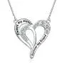 FANCYCD''Always My Sister Forever My Friend'' Love Heart Necklace, 18'', Jewelry for Women & Girls, Birthday Gifts for Sister, Best Friends.