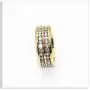 Xusamss Fashion Stainless Steel Double Row Iced Out Crystal Band Ring Xusamss Fashion Stainless Steel Double Row Iced Out Crystal Band Ring