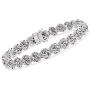 Ross-Simons Rosette-Link Bracelet in Sterling Silver With Magnetic Clasp