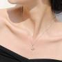 MONOZO Initial Necklace for Women Girls, 14K White Gold Plated Dainty Necklace with Initials, Letter Cubic Zirconia Monogram Small Initial Necklace Gifts for Women Teen Girls BFF Friendship