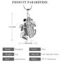 mingkejw Cremation Jewelry Frog Urn Necklace for Ashes Stainlee Steel Urn Necklace Keepsake for Human Ashes