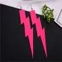 Womens Personalized Lightning Hook Earrings Dangle Drop Resin Acrylic Lighting Bolt Drop Neon Earrings for Girls Bridal Party Jewelry (Rose Red) Womens Personalized Lightning Hook Earrings Dangle Drop Resin Acrylic Lighting Bolt Drop Neon Earrings for Girls Bridal Party Jewelry (Rose Red)