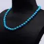 JYXJEWELRY Single Strand Turquoise Jewelry 8.5mm Round Blue Turquoise Necklace 18''