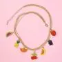 Gold Plated Colorful Fruits Pendant Charms Chain Necklace for Women Girls Teen Girls Gold Plated Colorful Fruits Pendant Charms Chain Necklace for Women Girls Teen Girls