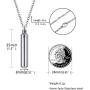 VNOX Pack of 2/3/4/5 -Unisex Customize Memorial Keepsake Stainless Steel Cylinder Cremation Ashes Necklace