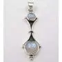 SilverStarJewel 925 Solid Silver Natural Cabochon Rainbow Moonstone Pendant 1.7'' 3.2 Grams SilverStarJewel 925 Solid Silver Natural Cabochon Rainbow Moonstone Pendant 1.7'' 3.2 Grams