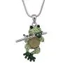 Lola Bella Gifts Crystal Frog Playing a Flute Pendant Necklace with Gift Box Lola Bella Gifts Crystal Frog Playing a Flute Pendant Necklace with Gift Box