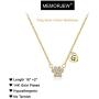 Dog Mom Necklace for Women, Dainty 14K Gold Plated Cubic Zirconia Paw Print Initial Necklace Dog Mom Gifts for Women
