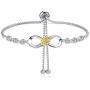 DESIMTION Infinity Bracelet for Women,Charm Symbol Adjustable Bracelets for Women Mothers Day Birthday Gifts for Women Mom Girls Girlfriends