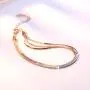 MIXIA Rose Gold/Silver Color Alloy Multilayer Bracelets Snake Chain Charm Bracelets for Women Personality Jewelry MIXIA Rose Gold/Silver Color Alloy Multilayer Bracelets Snake Chain Charm Bracelets for Women Personality Jewelry
