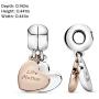 Pandora Jewelry Mother and Daughter Heart Split Dangle Pandora Rose and Sterling Silver Charm