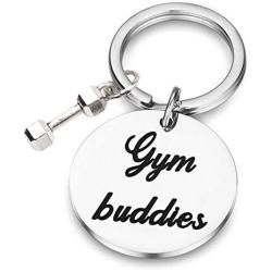 SEIRAA Gym Buddies Keychain Gym Gift Best Friend Keychain Fitness Couples Gift Fitness Jewelry BFF Gift for Her