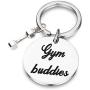SEIRAA Gym Buddies Keychain Gym Gift Best Friend Keychain Fitness Couples Gift Fitness Jewelry BFF Gift for Her