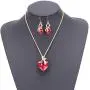 MIXIA Romantic Blue Sapphire Heart of The Ocean Jewelry for Women CZ Crystal Necklace Earrings Set Bridal Wedding Accessories MIXIA Romantic Blue Sapphire Heart of The Ocean Jewelry for Women CZ Crystal Necklace Earrings Set Bridal Wedding Accessories