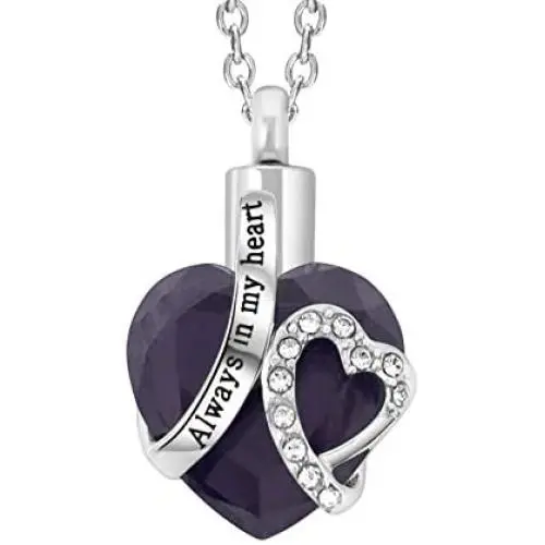 SmartChoice Keepsake Rhinestone Necklace Heart Pendant for Cremation Ashes with Beautiful Presentation Gift Box, Elegant Memorial Jewelry with Stainless Chain and Accessories, SmartChoice Keepsake Rhinestone Necklace Heart Pendant for Cremation Ashes with Beautiful Presentation Gift Box, Elegant Memorial Jewelry with Stainless Chain and Accessories,