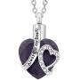 SmartChoice Keepsake Rhinestone Necklace Heart Pendant for Cremation Ashes with Beautiful Presentation Gift Box, Elegant Memorial Jewelry with Stainless Chain and Accessories,