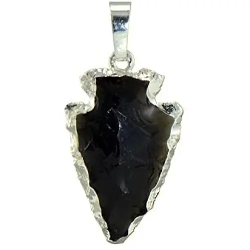Paialco Natural Crystal Gemstone Rock Healing Crystal Arrow Shape Pendant Necklace Paialco Natural Crystal Gemstone Rock Healing Crystal Arrow Shape Pendant Necklace