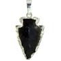 Paialco Natural Crystal Gemstone Rock Healing Crystal Arrow Shape Pendant Necklace