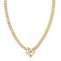 CIUNOFOR Square Toggle Clasp Chain Necklace Chunky Miami Cuban Link for Women Girls 14K Gold Plated Stainless Steel Vintage Curb Chain Necklace