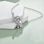 ONEFINITY Red Panda Necklace Sterling Silver Red Panda Pendant Necklaces Cute Red Panda Jewelry Gifts for Women
